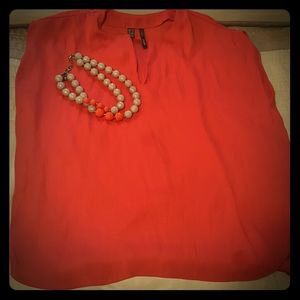 MNG brand• Brilliant red blouse!
